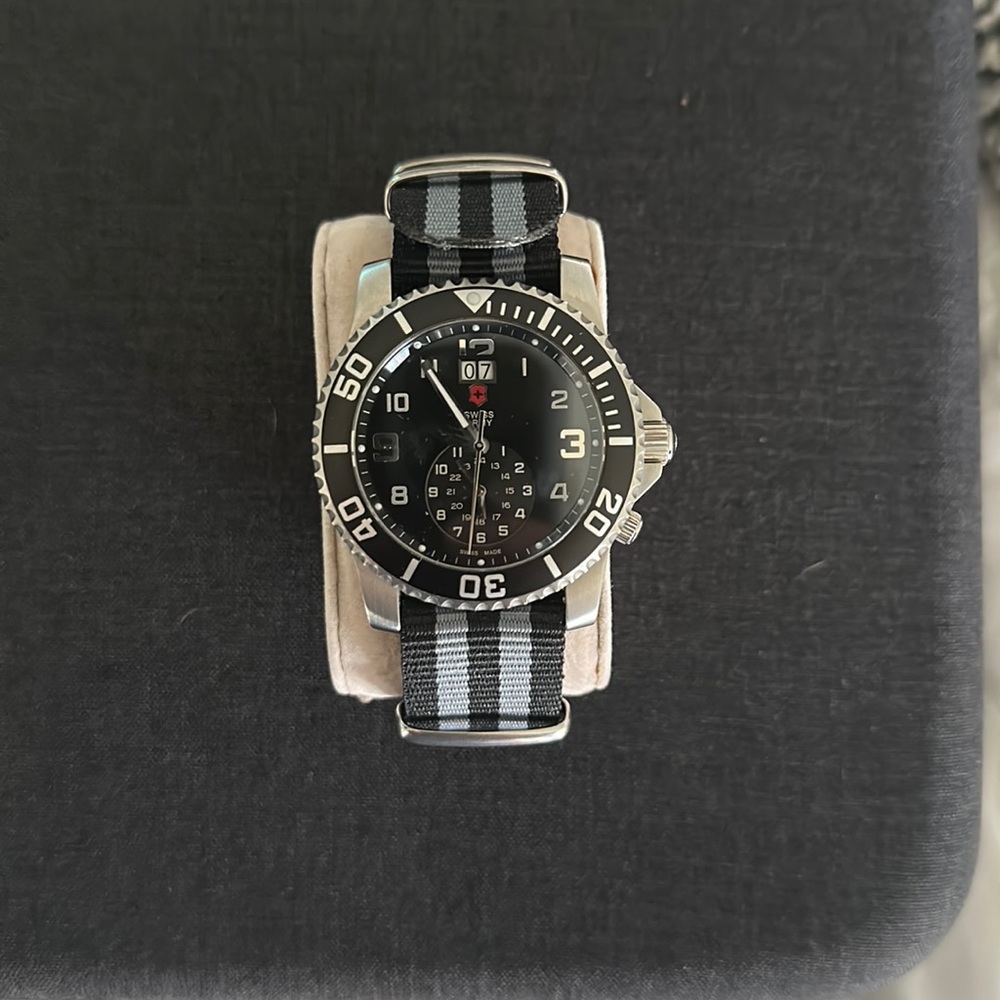 Victorinox Swiss Army watch with new NATO Strap